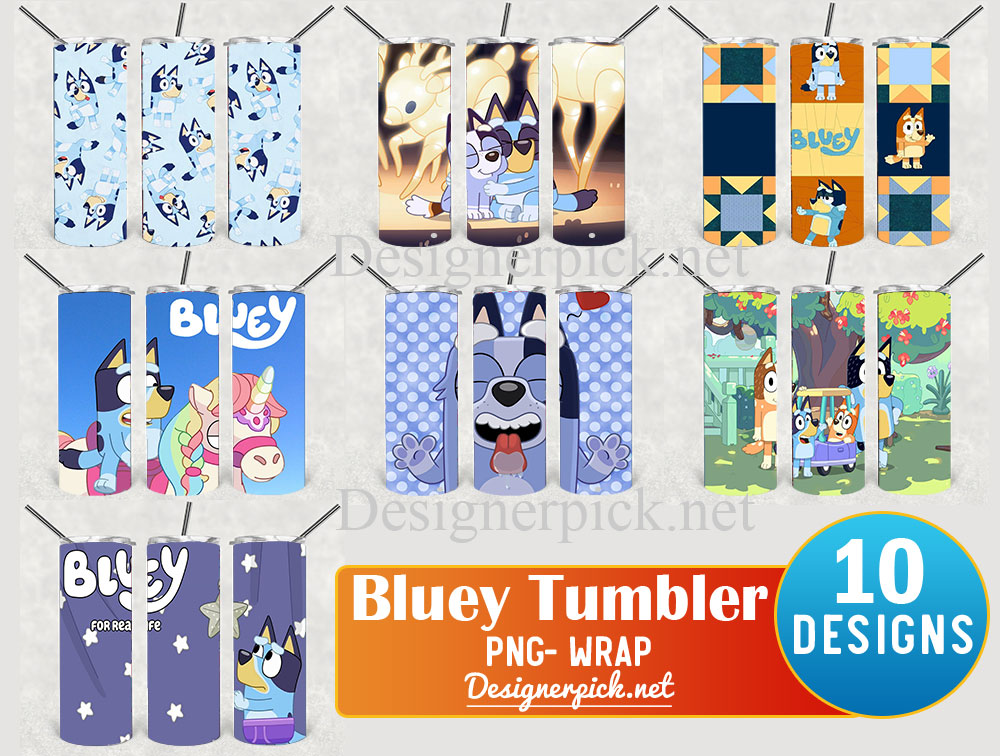 Bluey Tumbler Wrap Bundle - Designerpick