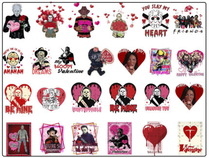 Horror Valentine PNG Bundle