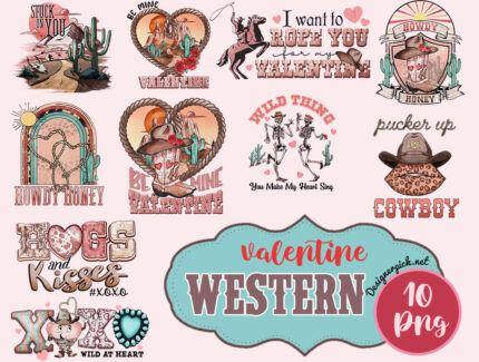 Western Valentine Png Bundle