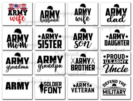 Army Svg Bundle