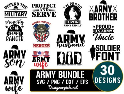 Army Svg Bundle