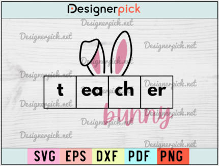 Teacher Bunny Svg