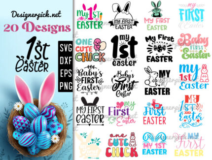 My First Easter SVG Bundle, 1st Easter SVG, Happy Easter SVG