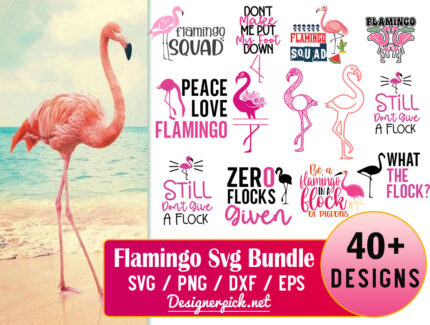 40+ Flamingo SVG Bundle