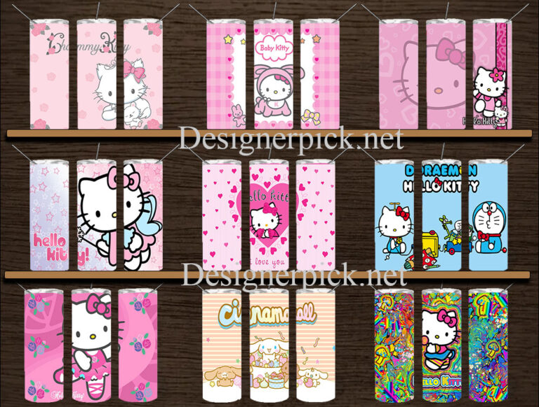 Hello Kitty Tumbler Wrap Bundle - Best Quality Design Bundle