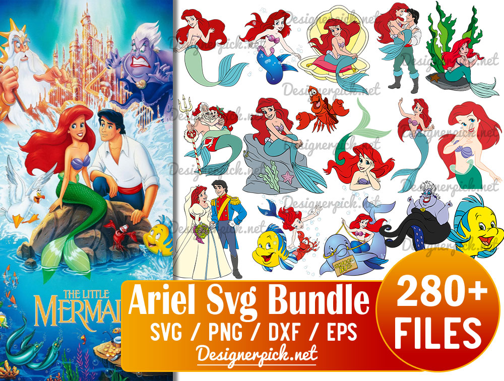 Little Mermaid Ariel Svg Bundle Best Quality Design Bundle 