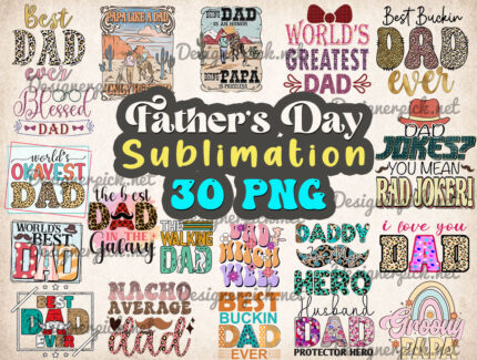 30 Father’s Day Sublimation bundle
