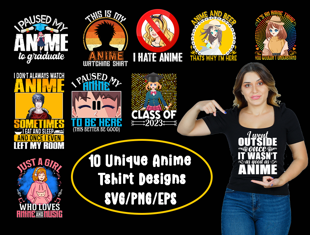 Unique Anime Tshirt Design, Anime Svg - Designerpick