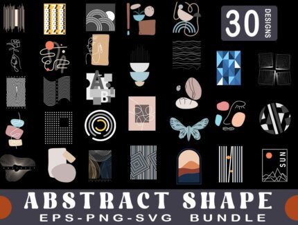 Abstract Shape Bundle, Abstract Shape SVG Bundle