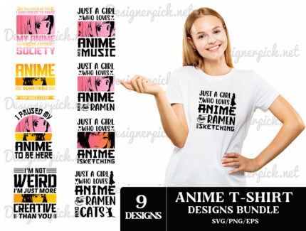 Anime Tshirt Design Bundle