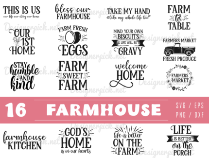 Farmhouse SVG Bundle, Farm Svg Bundle