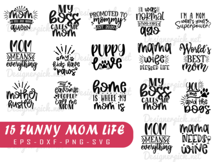 Funny Mom Life Svg Bundle