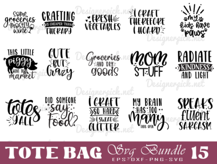 Funny Tote Bag Quotes Svg, Funny Quote Svg Bundle