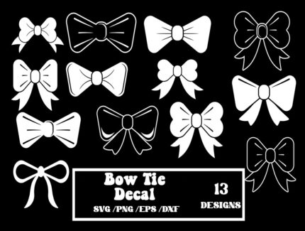 Bow Tie Svg Bundle, Bow Tie Svg, Cheer Bow Svg