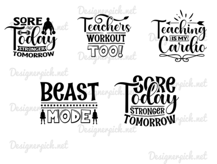 Gym and Fitness SVG Bundle, Gym Svg