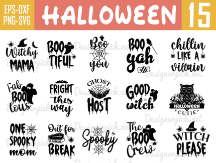Halloween SVG Bundle, Boo Halloween Svg