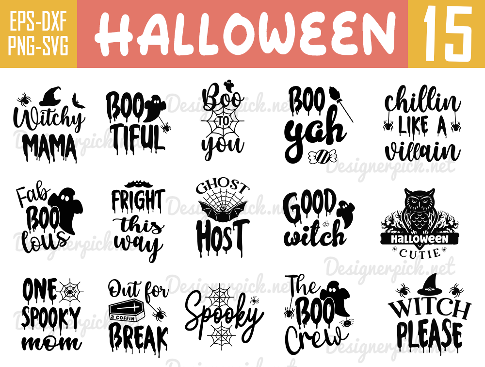 Halloween SVG Bundle, Boo Halloween Svg - Designerpick