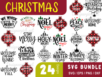 24 Christmas Svg Bundle