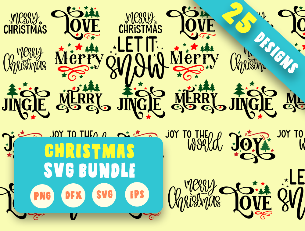 25 Christmas svg bundle - Designerpick