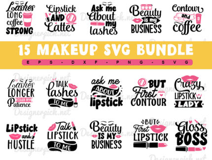 15 Makeup SVG Bundle