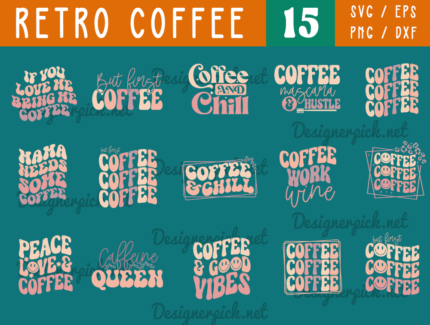 Retro Coffee SVG Bundle, Coffee Svg