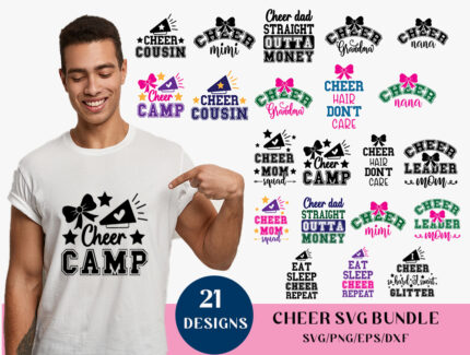 Cheer Cut Files, Cheer Dxf, Svg Design