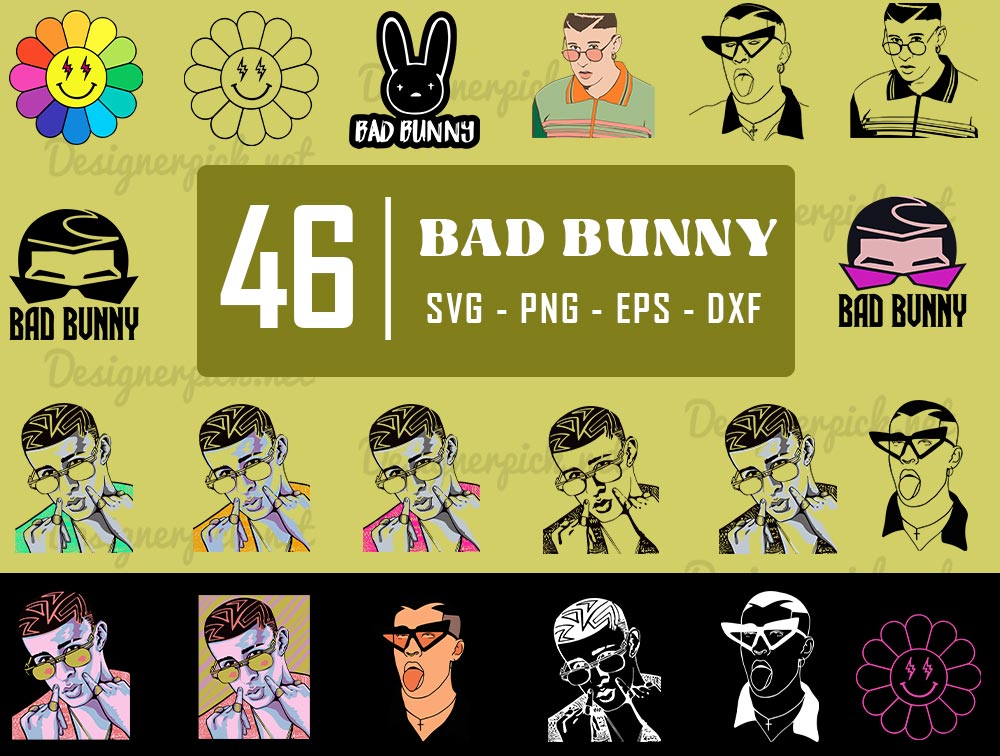 Bad Bunny Svg Designerpick 6054