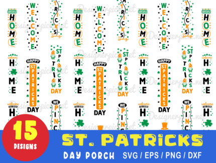 St Patricks Day Porch Sign Svg Bundle