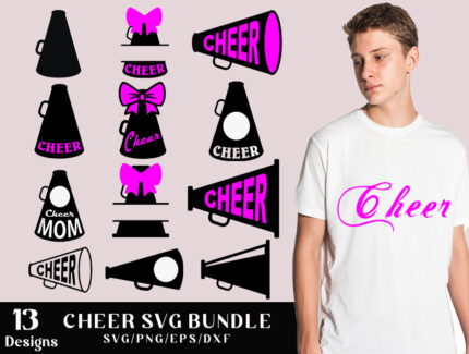 Cheerleader Svg design, Megaphone Svg