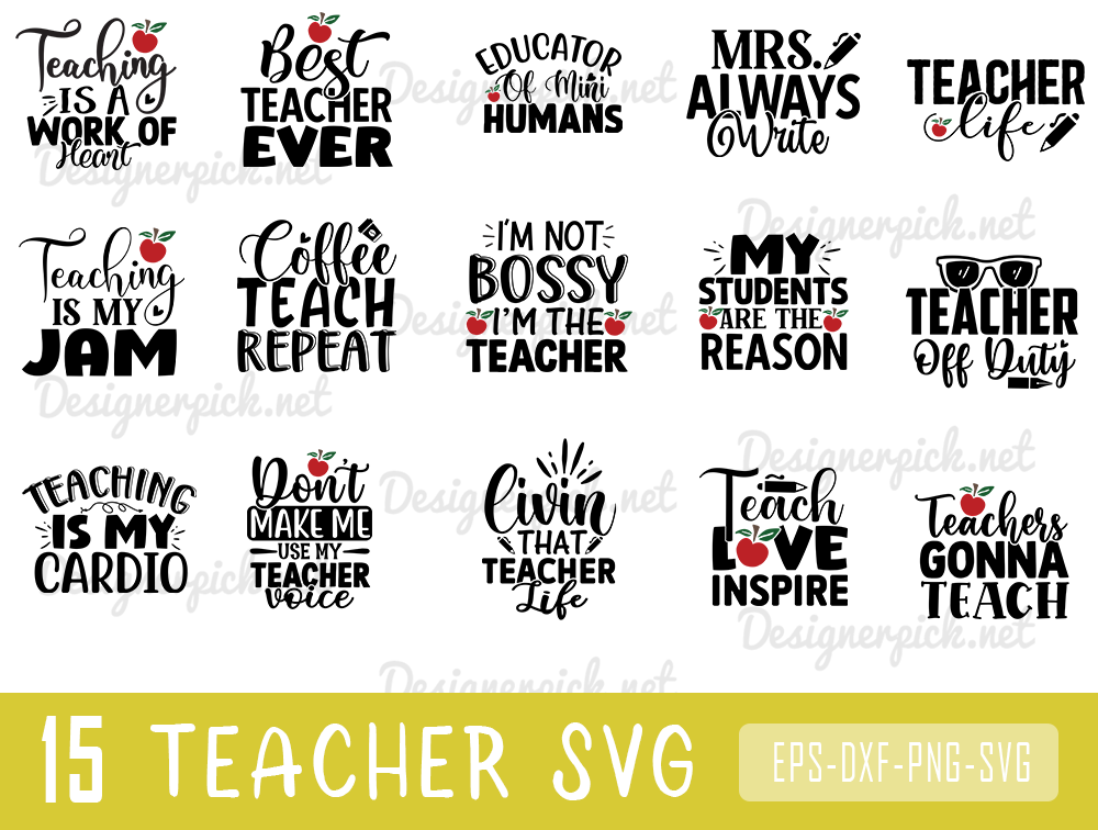 Teacher SVG Bundle - Designerpick