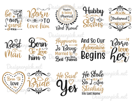 38 Wedding SVG Bundle