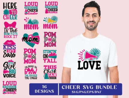 16 Cheer Svg Design Bundle