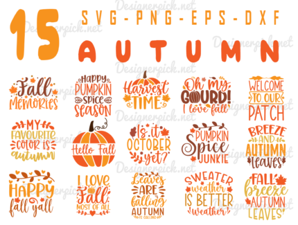 Autumn SVG Bundle, Autume Quote Cutfile