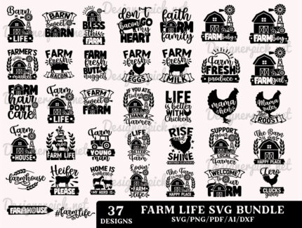Farm Life Svg Bundle, Farming Svg