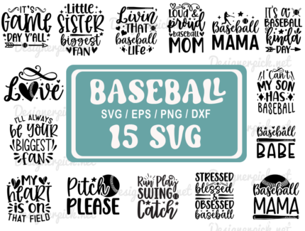 Baseball SVG Bundle, Baseball Mama Svg