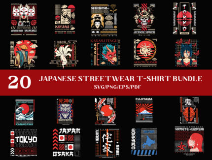 Japanese Streetwear T-shirt Bundle