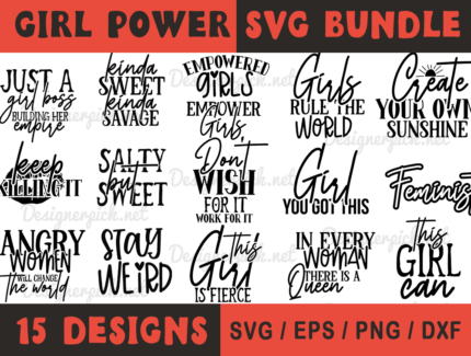 16 Girl Power SVG Bundle