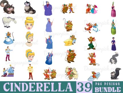 Disney Cinderella Clipart, Cinderella Png bundle