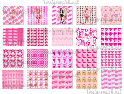 40 Barbie Pattern Tumbler Bundle