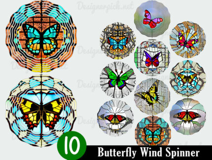 Butterfly Wind spinner Png Bundle