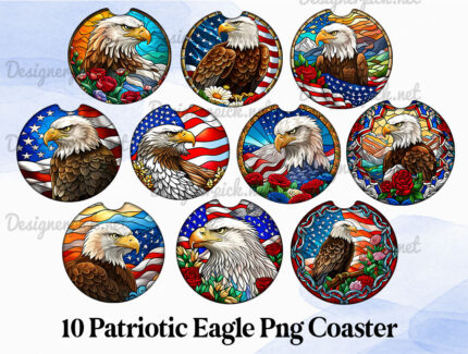 Patriotic Eagle Car Coaster Png Bundle