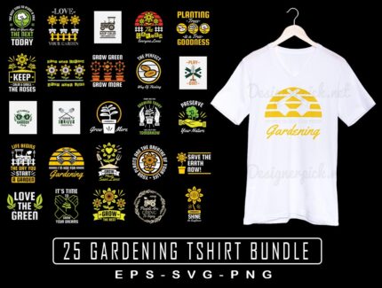 Gardening tshirt design Bundle