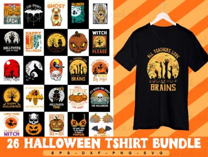 Halloween TShirt Design Bundle, Halloween SVG Bundle