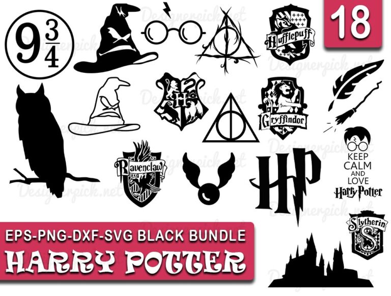 Harry Potter Black Svg, Harry Potter Svg Bundle - Designerpick