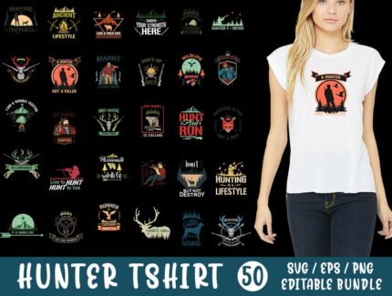 Hunter Tshirt Design Bundle