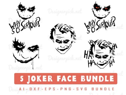 Why So Serious Svg, Joker Face SVG Bundle
