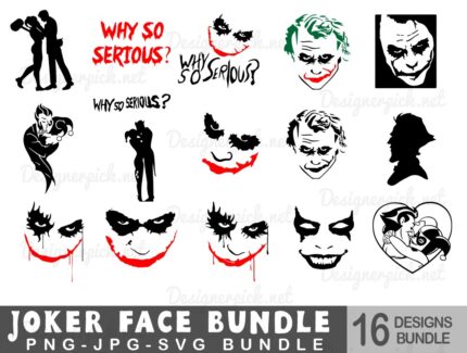 Joker Face Svg Bundle, Joker Svg Bundle