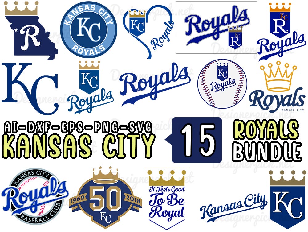 Kansas City Royals Logo Bundle SVG Digital File, MLB Svg, Royals Svg