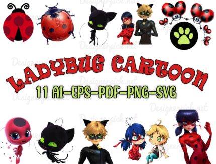 Ladybug Cartoon Svg Bundle, Ladybug Movie SVG