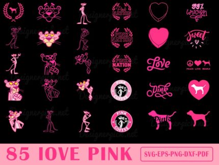 Love Pink Svg Bundle